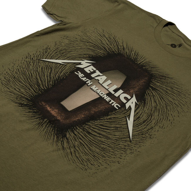 Death Magnetic Cover T-Shirt (Olive Green) - 2XL, , hi-res